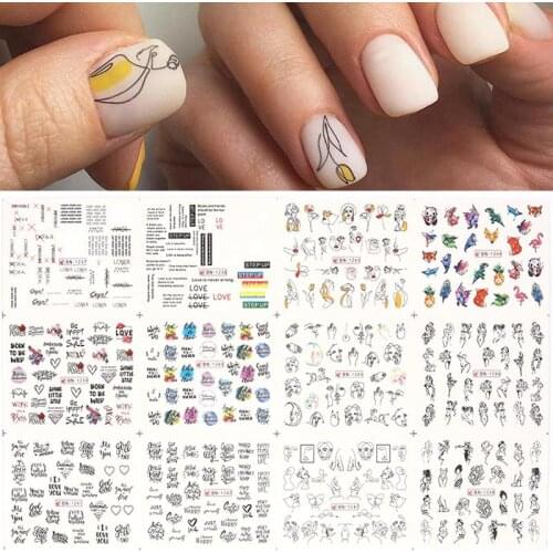 LILYCUTE Nail Art Stickers