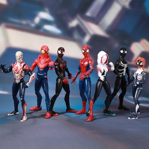 Marvel Spiderman Peter Parker Gwen Stacy Miles Morales 6" Action Figure Model Toy