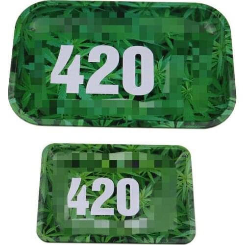 Small/big Size Smoking Accessories Metal Tobacco Tray Weed Herb Spice Rolling Trays Storage Tray