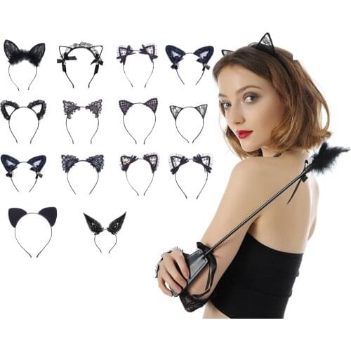 Cute Cat Ears Ladies Headband Girly Kawaii Sexy Headdress Halloween & Easter Anime Cosplay Headwear Hair Accessories