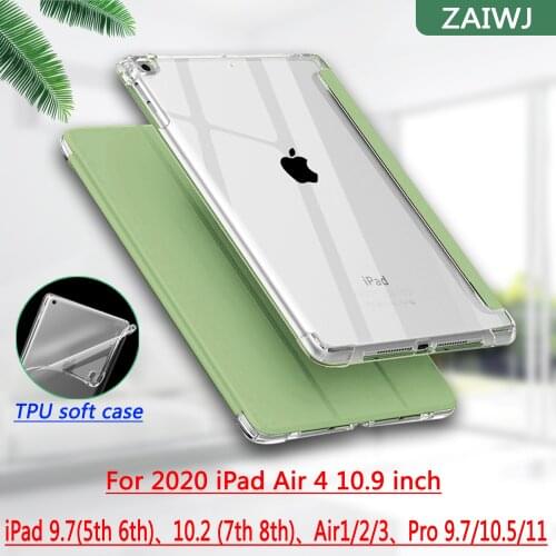 Soft Transparent Protective Case for iPad 2020, cover for Air 4 10.9 , mini 1 2 3 4 5 Pro 11 10.5, 10.2 9.7 inch 2018 2019 shell