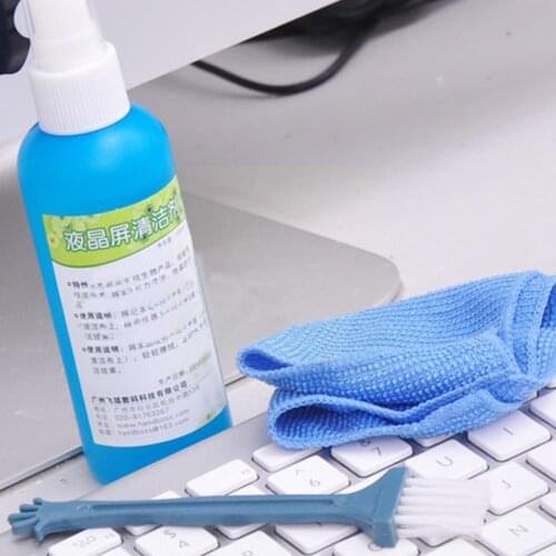 Laptop Monitor Cleaning Kit Lcd Mobile Phone Screen Brush Cleaning Liquid Cloth Cleaner Keyboard Three-piece Set Cleaning Y2L0