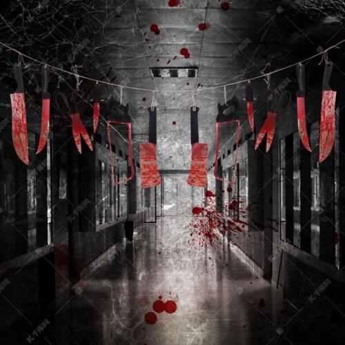 2021 New Horror Ghost Party Decor Broken Hands Feet Halloween Blood Knives Shears Happy Halloween Party Decor For Home 5z