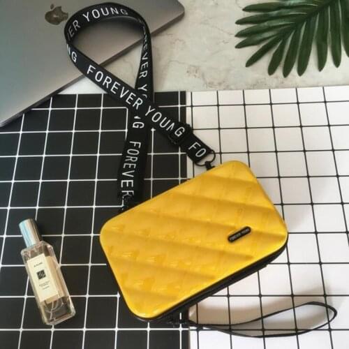 New Rhombus Travel Shoulder Bags for Women Fashion Small Luggage Bag Suitcase Shape Mini Bag Women Clutch Cosmetic Storage Bag