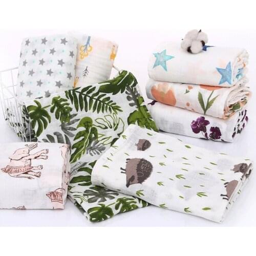 Newborn infant muslin baby swaddle sleeping blanket stroller cover muslin cotton baby swaddles new baby sleeping blanket