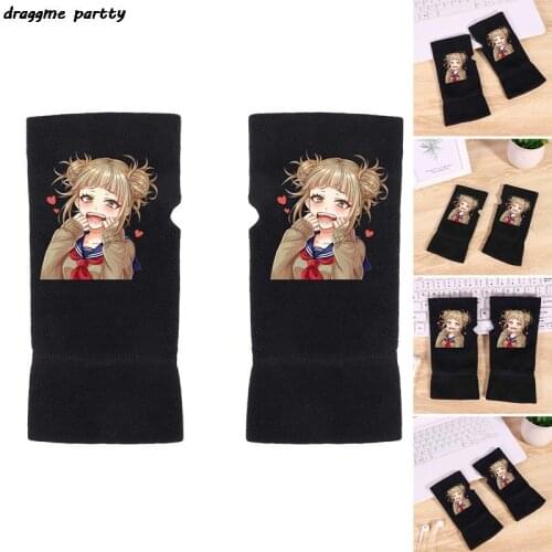 Anime My Hero Academia Printed Half-finger Gloves Fashion Cosplay Unisex Gloves Gift
