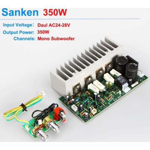350W Subwoofer Amplifier Board For Sanken tube High Power Bass Mono Sound Amplifier for 10-12 inch speaker Amplificador