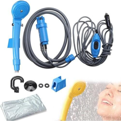 Portable Car Washer 12V Camping Shower DC Car Shower High Pressure Power Washer Electric Pump For Outdoor Camping Travel Pet