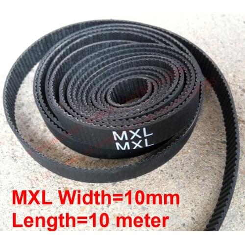 Whole sale 10 meter MXL open Timing belt Pitch 0.08"(2.032mm) Neoprene width 10mm MXL Timing belt pulley free shipping