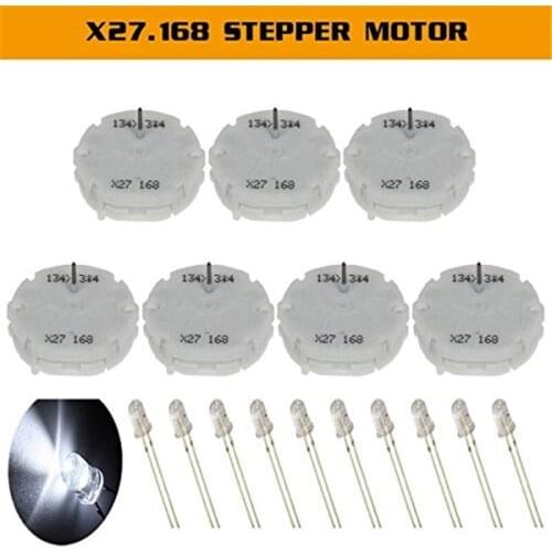 Stepper motor repair kit -( 7pcs X27 168 stepper motor +10pcs Bulbs LED) same as XC5.168 X25.168,X15.168,X27.168 for GM GMC CAR