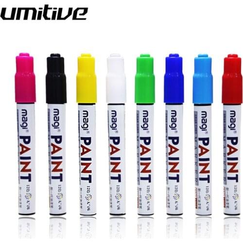 Umitive 1pcs Paint Marker Can Not Wipe The Tire Touch Up Pen Album Graffiti DIY White Marker Pen