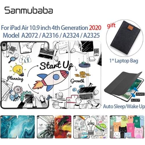 Sanmubaba 2020 Cover Case For iPad Pro Air 10.9 inch 4th Generation Slim PU Leather Magnetic Flip Stand Smart Tablet Case Coque