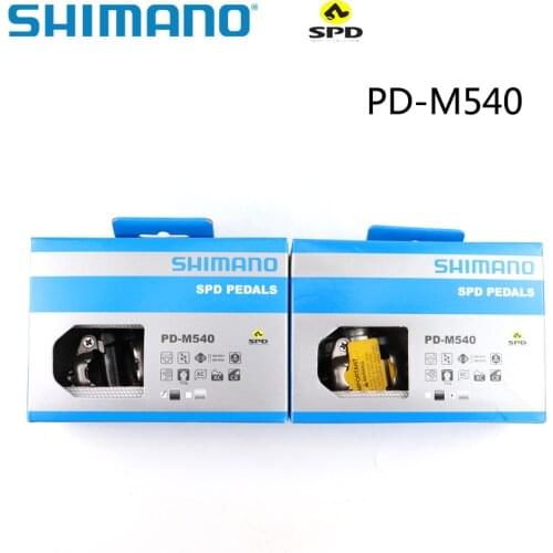 SHIMANO PD-M540 Self-Locking Original Box MTB Mountain Bike Clipless Pedals Black/Silver Colors Include SM-SH51 Bicycle Parts