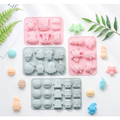 DIY Halloween Silicone Cake Mould Pumpkin Mummy Shaped Handmade Baking Fondant Chocolate Mould Cake Baking Decorating Tools