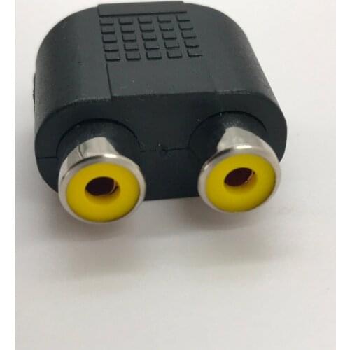 2 Pieces 3.5mm Female to Dual RCA Female Stereo Connector 1 Female to Dual Female Adapter Y Splitter Audio Converter