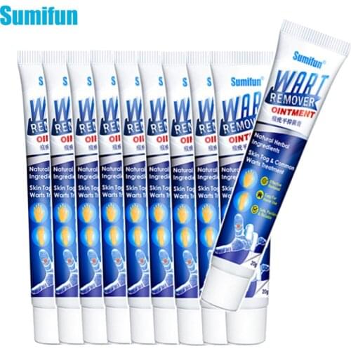 Sumifun 10Pcs Warts Remover Ointment Wart Treatment Cream Skin Tag Remover Herbal Extract Foot Corn Wart Ointment Skin Beauty