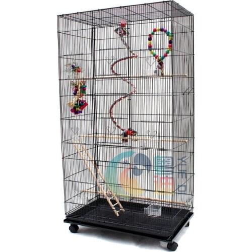 Super Large available space portable pet cage universal wheel chassis pet display cage ABS injection Cup Birdcage strong and dur