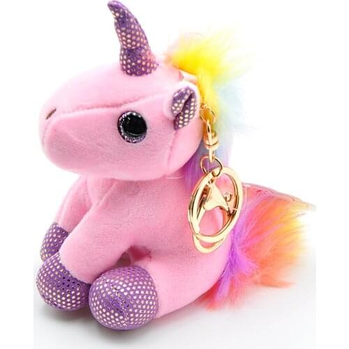 Super Cute Unicorn Plush Toys Stuffed Animals Doll Model Bag Hangings Ornament Key Chain Pendant Decoration Movies TV Melody Toy