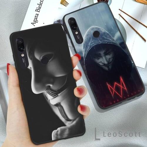 V-vendetta Mask rose Phone Case For Xiaomi Redmi 4x 5 plus 6A 7 7A 8 mi8 8lite 9 note 4 5 7 8 pro