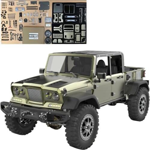 TWOLF TW-715 1:10 RC Off-road Vehicle Crawler 4WD Four-door Pickup Truck with V8 Engine (No Electronic Equipment) - KIT Version