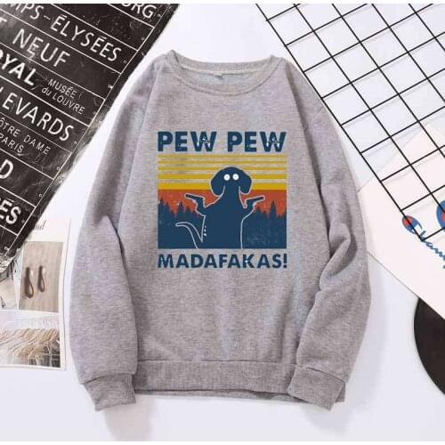 Hoodie Cartoon Cat Pew Madafakas New Clothing Hip Hop Womens Pullover Street Korean Hoodies Funny Comfortable Pullovers Female