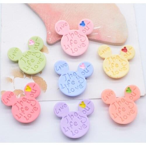14Pcs Candy Animal Handprinted Animal Flat Back Resin Accessories for Jewelry Making DIY Baby Headwear Hair Clips Bow Ornament