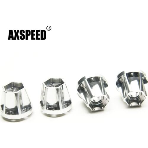 AXSPEED 4Pcs 1.9 inch Wheel Rims Hexagon Adapters 12mm Wheel Hex for AXIAL SCX10 RC 1/10 Crawler Car