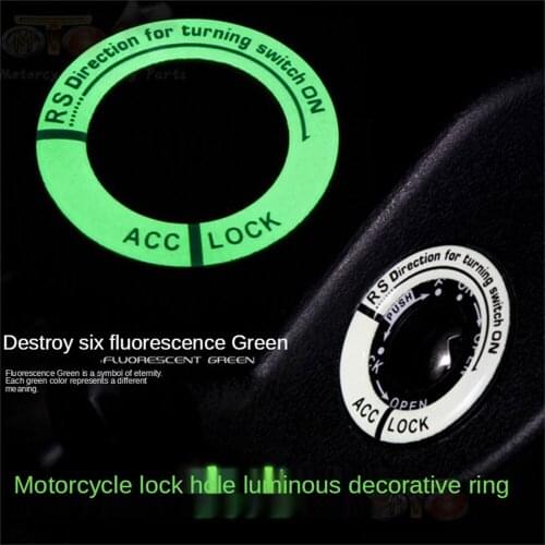 Motorcycle ignition key ring luminous sticker pedal electric car keyhole luminous sticker decal personalized modification