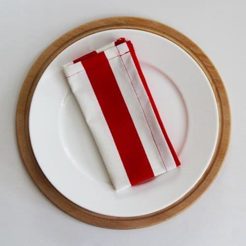 Linea Red 12 PCS Napkins Cotton Fabric Napkin Table Dinner Napkins Special Day Hand Made 40 CM X 40 CM