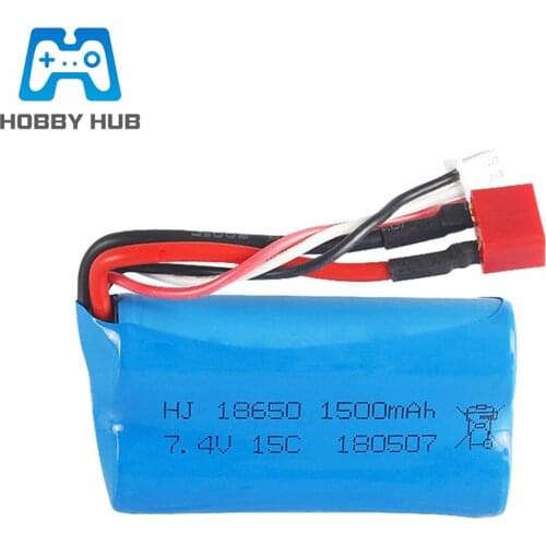 7.4V 1500mAh lipo Battery for FEIYUE FY-03 FY01 FY02 for Wltoys 12428 1240112402 12403 12404 12423 rc toy battery part 18650