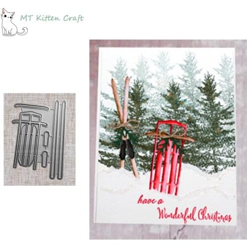 MT Craft Metal Cutting Dies Christmas sled Scrapbook Photo Album Decorative Embossing Paper Cards Making Crafts Die Cut