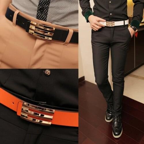 2021 Hot new leisure belt Fashion glossy male men handsome strap belt malein Fashion glossy male men handsome strap belt ma