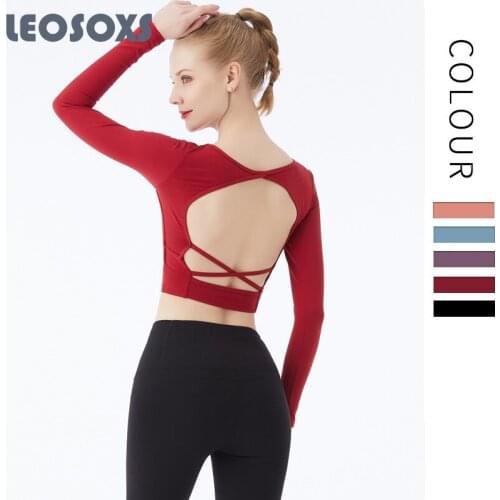 2020 New Yoga T-shirt Womens Tight Long Sleeve Sports Yoga Top Fitness Running Absorb Sweat And Expel Dampness Yoga Shirt