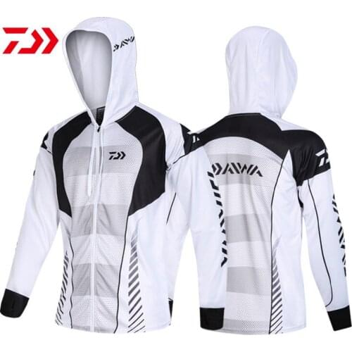 New 2021 Daiwa Men Fishing Clothings Windproof Zipper Jacket Anti-Mosquito Coat Fishing Jersey Running Riding Fishing Clothes