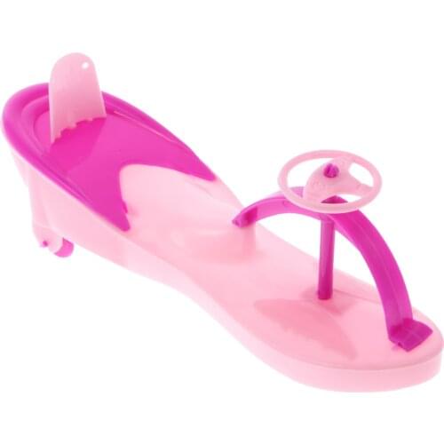 New Arrivals Kids Dollhouse Miniature Plastic Four-wheel Ride-on Toy Car Fit for Doll Playset Accessories Child Baby Toys