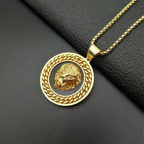 Hip Hop Tyrannosaurus Rex Pendant Necklace Stainless Steel Gold Color Iced Out Full Rhinestone Dinosaur Necklace for Men Jewelry