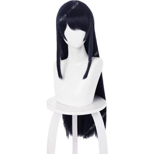 High-Rise Invasion Honjo Yuri Honjou Wig Cosplay Costume Dark Blue Long Heat Resistant Synthetic Hair Wigs