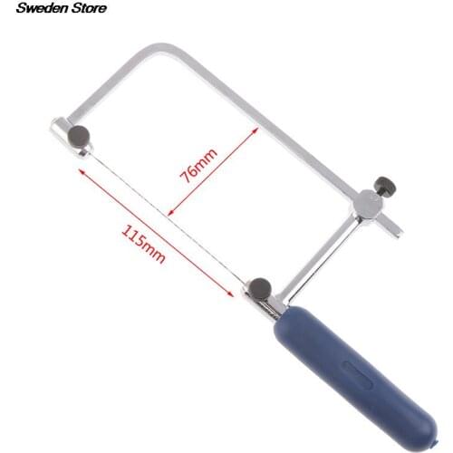 4" inch Adjustable Frame Sawbow U-shape Coping Jig Saw for Woodworking Craft Jewelry DIY Hand Tools with 6pcs Spiral Blades