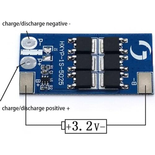 1S 3.2V 25A Lithium Iron Phosphate Battery Protection Board 1 Cell 3.6V anti-overcharge over-discharge protection module