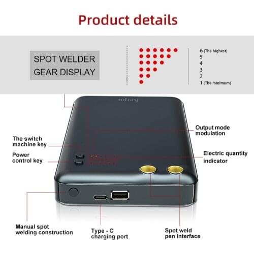5000mAh Adjustable 6 Gears Mini Spot Welding Machine With Quick Release Pen Nickel Plate 18650 Battery Welder Spot Welder