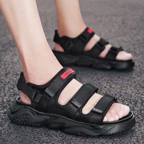 Sandalias For Man Sandalen Heren Sandalia Rasteira Masculina Couro Sandles For Men Roman Sandals Summer Man 2019 Sandel