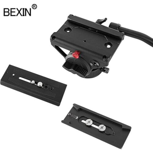 Tripod ball head 3D fluid head rocker arm with quick release plate for SLR camera tripod monopod 3 in bubble plate gimbal head