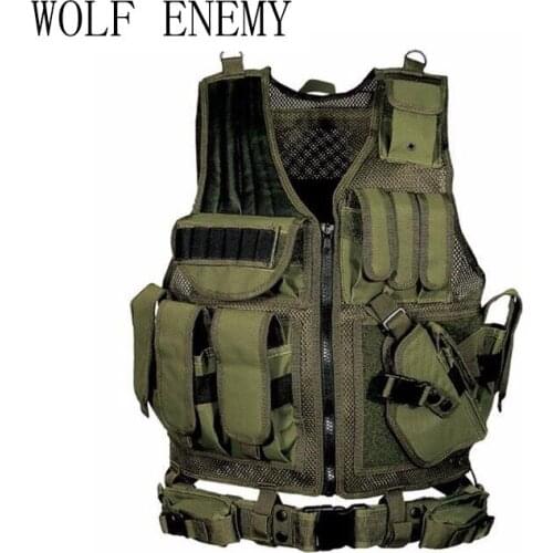 Tactical Vest Military Combat Army Armor Vests Molle Airsoft Plate Carrier Swat Vest Outdoor Hunting Fishing CS Training Vest