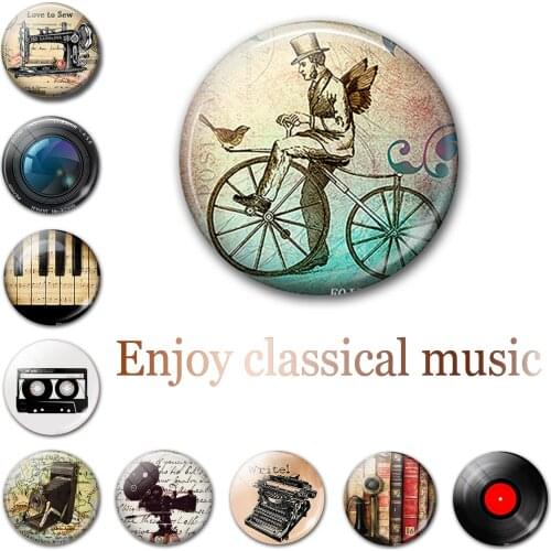 Vintage Antique Sewing decorative refrigerator magnets 30MM fridge magnet souvenir message board Sticky notes Home Decoration