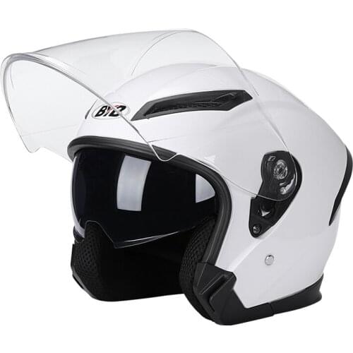 Helmet motorcycle open face moto racing motorcycle vintage helmets with dual lens capacete para motocicleta cascos para
