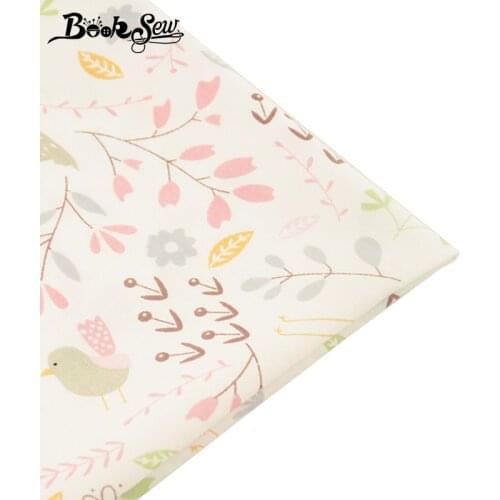 Booksew 100% Cotton Twill Fabric Red-crowned Crane Design Sewing Cloth Quilting Bedsheet Craft DIY Patchwork Home Textile Tissu