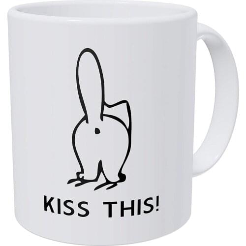 Cat Kiss This 11 Ounces Gift for Cat Lovers Funny Coffee Mug
