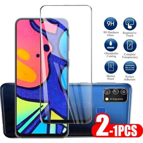 Safety Glass 1-2PCS For Samsung Galaxy M21S Screen Protector On For samsung m21s 21s samsang Protector Screen Tempered Glass 9H