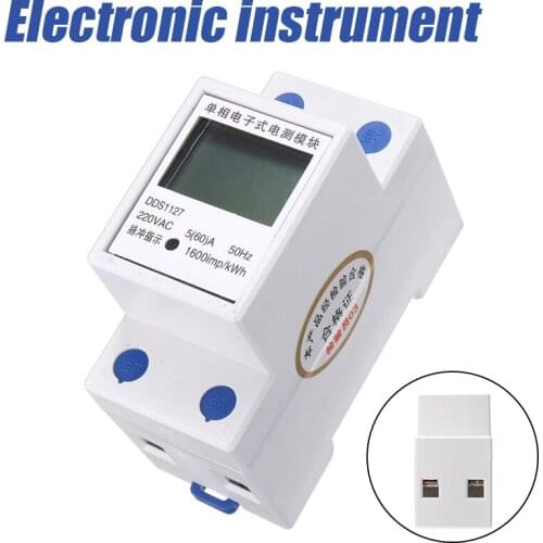 1Pcs AC 20 - 250V Digital LCD Energy Meter Wattmeter Wattage Electricity Power Consumption Meter Electricity Meter