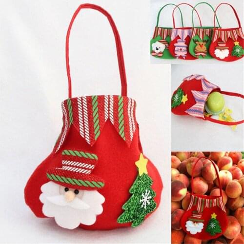 1PC Christmas Apple Gift Bag Xmas Decor Candy Bag Merry Christmas Candy Bags